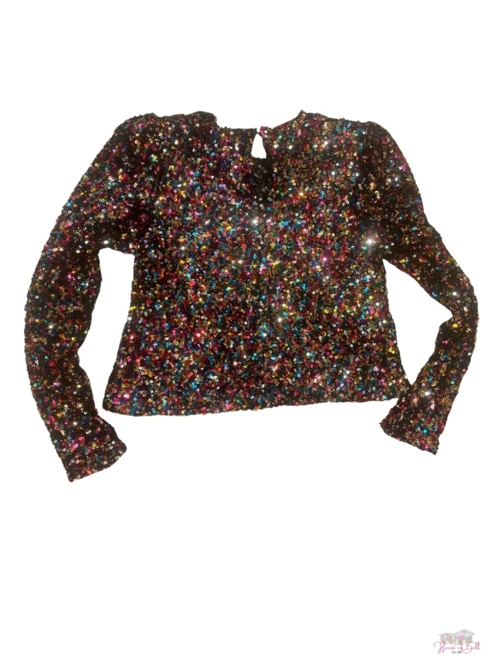 Endless Rose Multi-Colored Sequin Long Sleeve Top - Size M - NWT - Picture 2 of 7